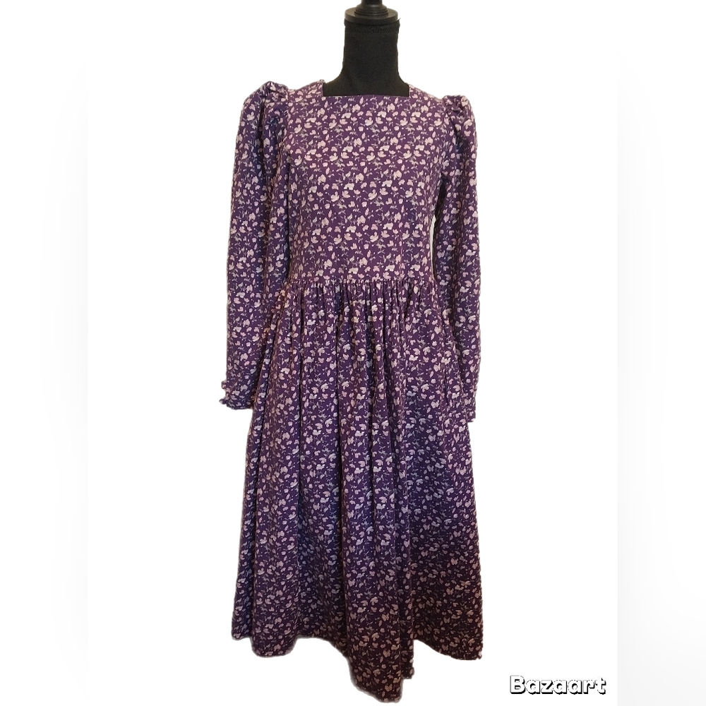 Vintage Laura Ashley Purple Floral Dress